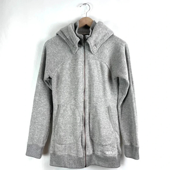 Burton Grey  Zip Up Snowboarding Ski Sweater Jacket Size S - Picture 1 of 8